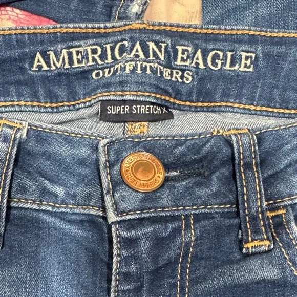 American Eagle Outfitters Size 4R Dark Blue Skinny Jeans - Picture 4 of 5